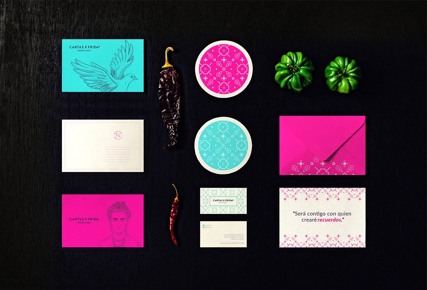 Branding Cartas a frida Diseño papelería impresa